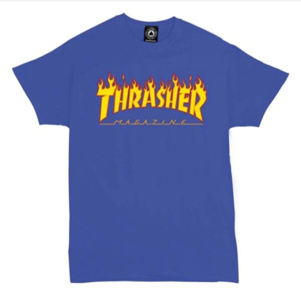 Remera Unisex Thrasher Skatemag Azul Francia