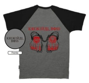 Remera Unisex VS Ranglan Kriminal Boss Gris/Negro