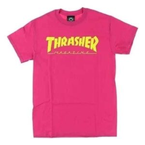 Remera Unisex Thrasher SkateMag Fucsia