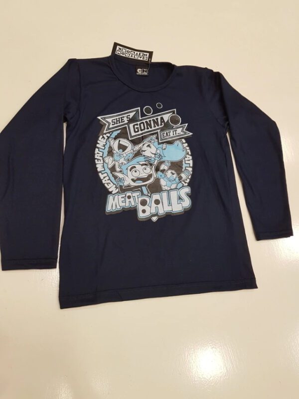 Remera Niña M/Largas Jovenes Titanes en Acción Azul