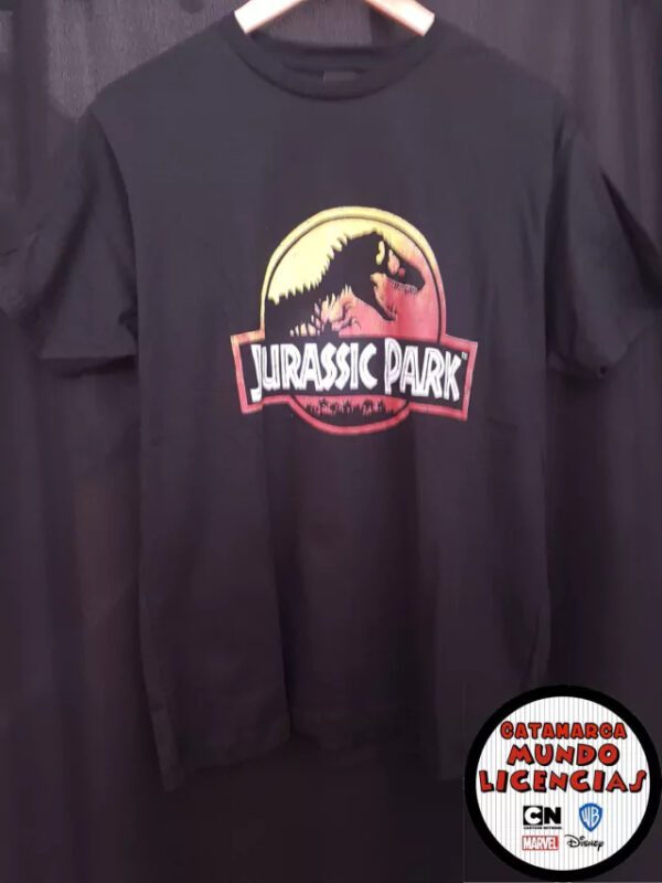 Remera Adulto Jurassic Park - Negra