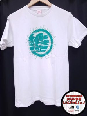Remera Adulto Hulk - Blanca