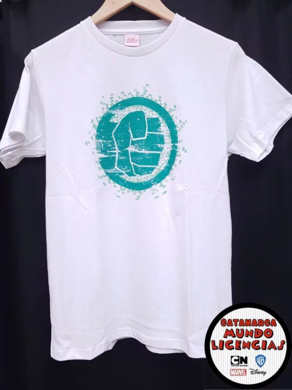 Remera Adulto Hulk - Blanca