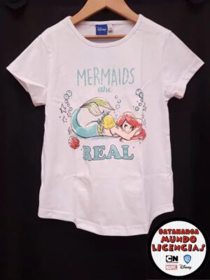 20221212_2033501-2f5c5a85870cb3668b16708889001186-640-0 Remera Niña La Sirenita - Mermaids are Real - Blanca