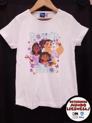 20221212_2041501-6b35d8e70d0951852a16708889369412-640-0 Remera Niña Encanto de Disney - Power Trio - Blanca