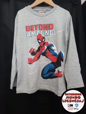 Remera Niño M/Largas Spider-Man - Beyond Amazing - Gris