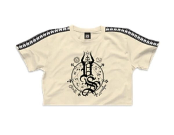 Crop Top Oversize VS College Black - VSCO-1581