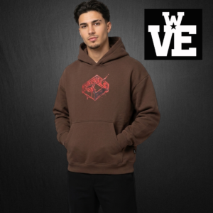 Buzo Hoodie Boxy Fit Frisa Pesada Beige "Box" Chocolate - Rituals Brand