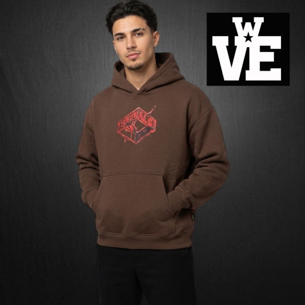 2026/08/1000197011.png Buzo Hoodie Boxy Fit Frisa Pesada Beige "Box" Chocolate - Rituals Brand