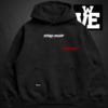 Buzo hoodie negro oversize de algodón frizado con doble estampa marca Rituals Brand