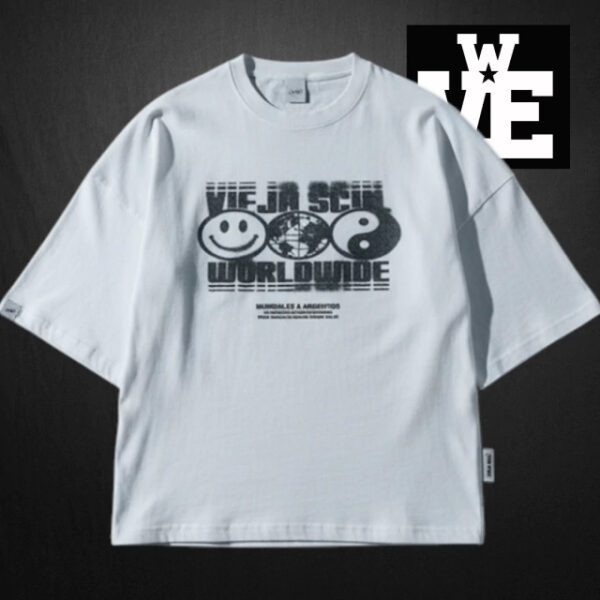 Remera Boxy Fit VS World Wide Blanca- VSRBF-2229