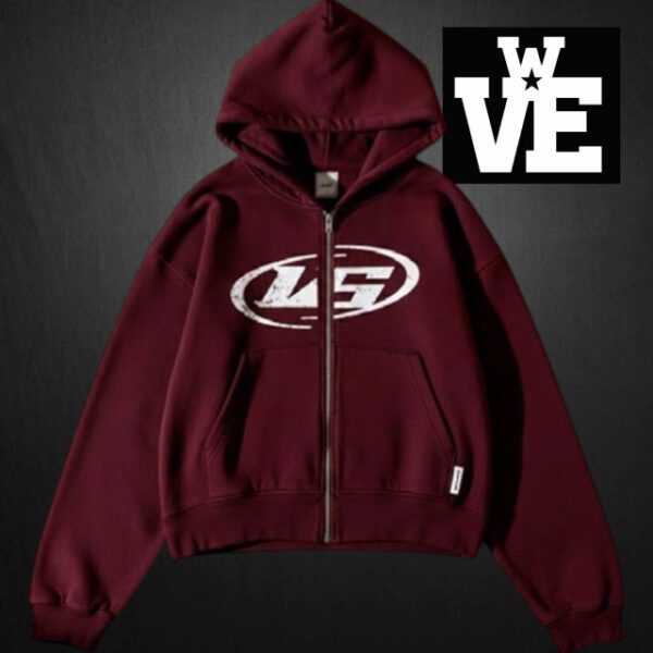 Campera Zip Hoodie Boxy Fit VS New Circle Bordó Azteca - VSZHB-2615