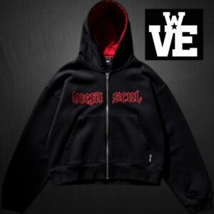 Campera Zip Hoodie Boxy Fit VS Gotica B&R Negra - VSZHB-2610