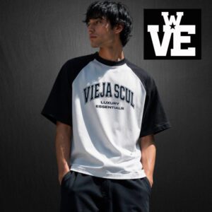 Remera Ranglan Boxy VS Luxury Essentials Blanco y Negro - VSRGB-2577