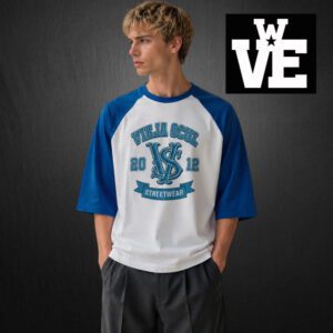 Remera Ranglan Boxy VS Crew II Blanco y Azul - VSRGB-2580