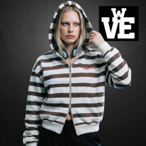 Campera Zip Hoodie Boxy VS Sign Stripe - VSZHBF-2667
