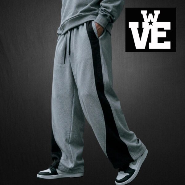 Jogging Combinado VS Side Stripe Gris y Negro - VSJRR-2647